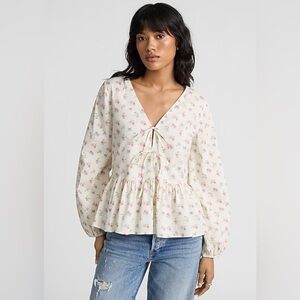 NWT Express Tie Front Floral Top